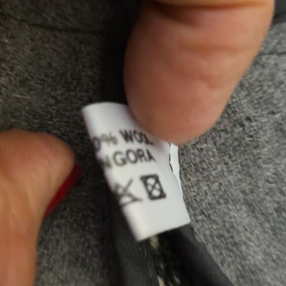 All Saints Wool Coat /Women gray Wool/angora blendTweed Jacket size me… - Picture 12 of 12